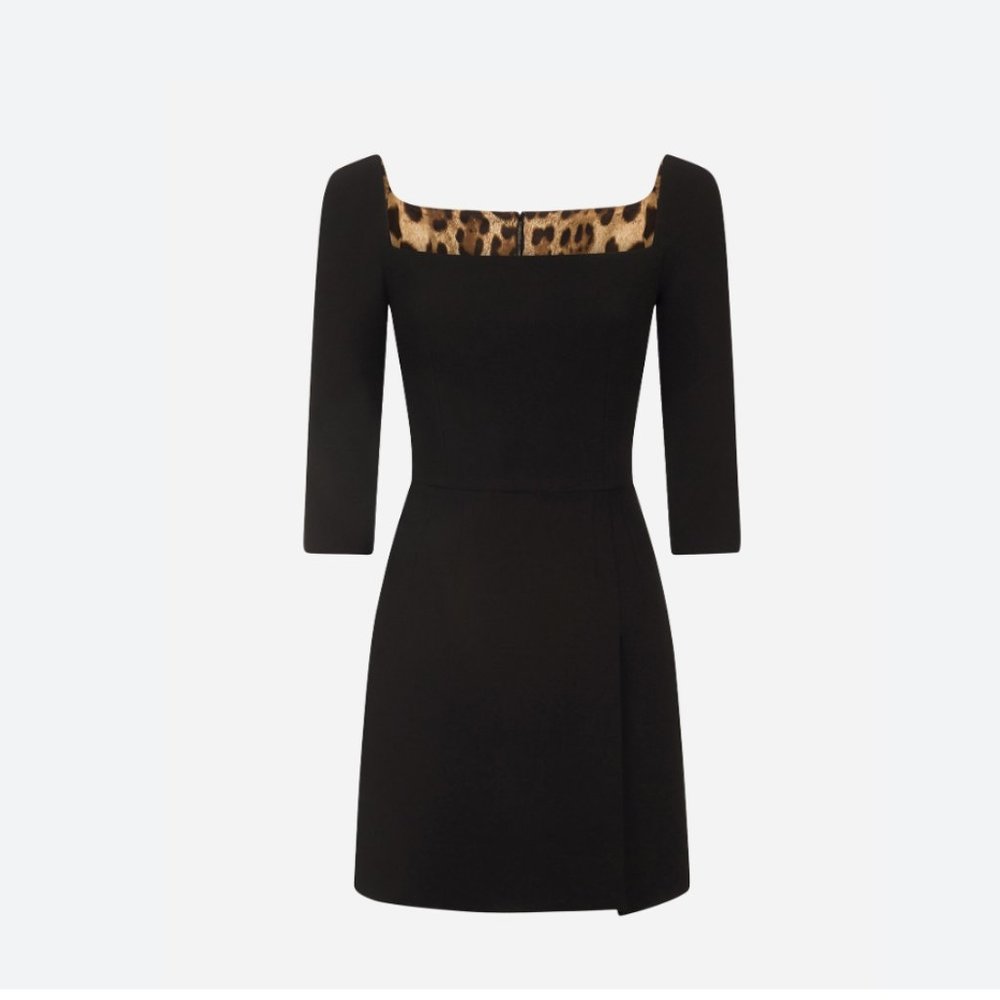 DOLCE & GABBANA Wool-blend Crepe Mini Dress
